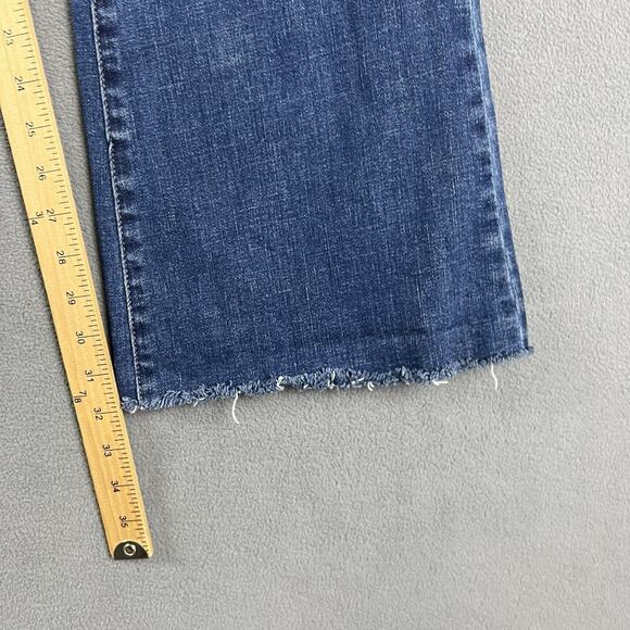 Judy Blue Jeans Womens 31 Blue Control Top Flare Strech Frayed Casual Distressed - Picture 9 of 10